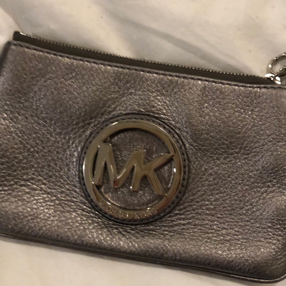 Michael Kors Silver Wristlet